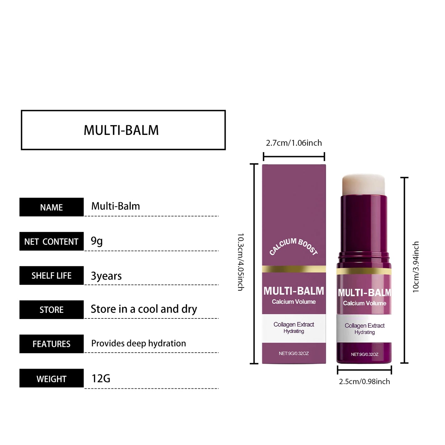 Calcium Multi Balm Stick – Hydrating & Anti-Wrinkle